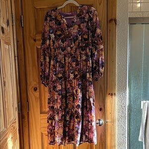 JODIFL Multicolor Floral Long Sleeve Dress